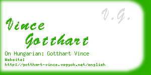 vince gotthart business card